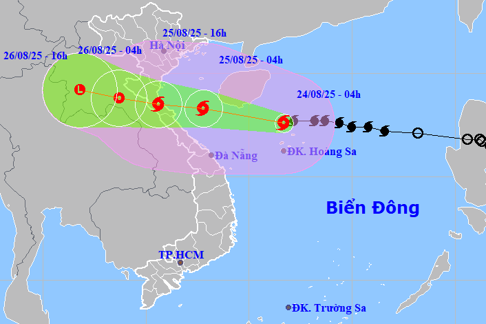 Bão số 5 cách Nghệ An khoảng 600km giật cấp 15, nguy cơ gây thiệt hại lớn