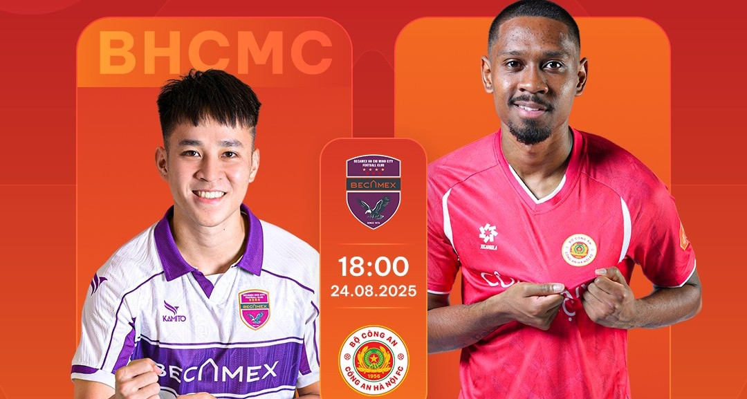 Trực tiếp bóng đá Becamex TP.HCM 0-1 CAHN: Chủ nhà bị thẻ đỏ