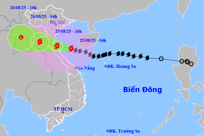Bão số 5 đổ bộ đất liền hôm nay, Nam Thanh Hóa - Hà Tĩnh gió giật cấp 16