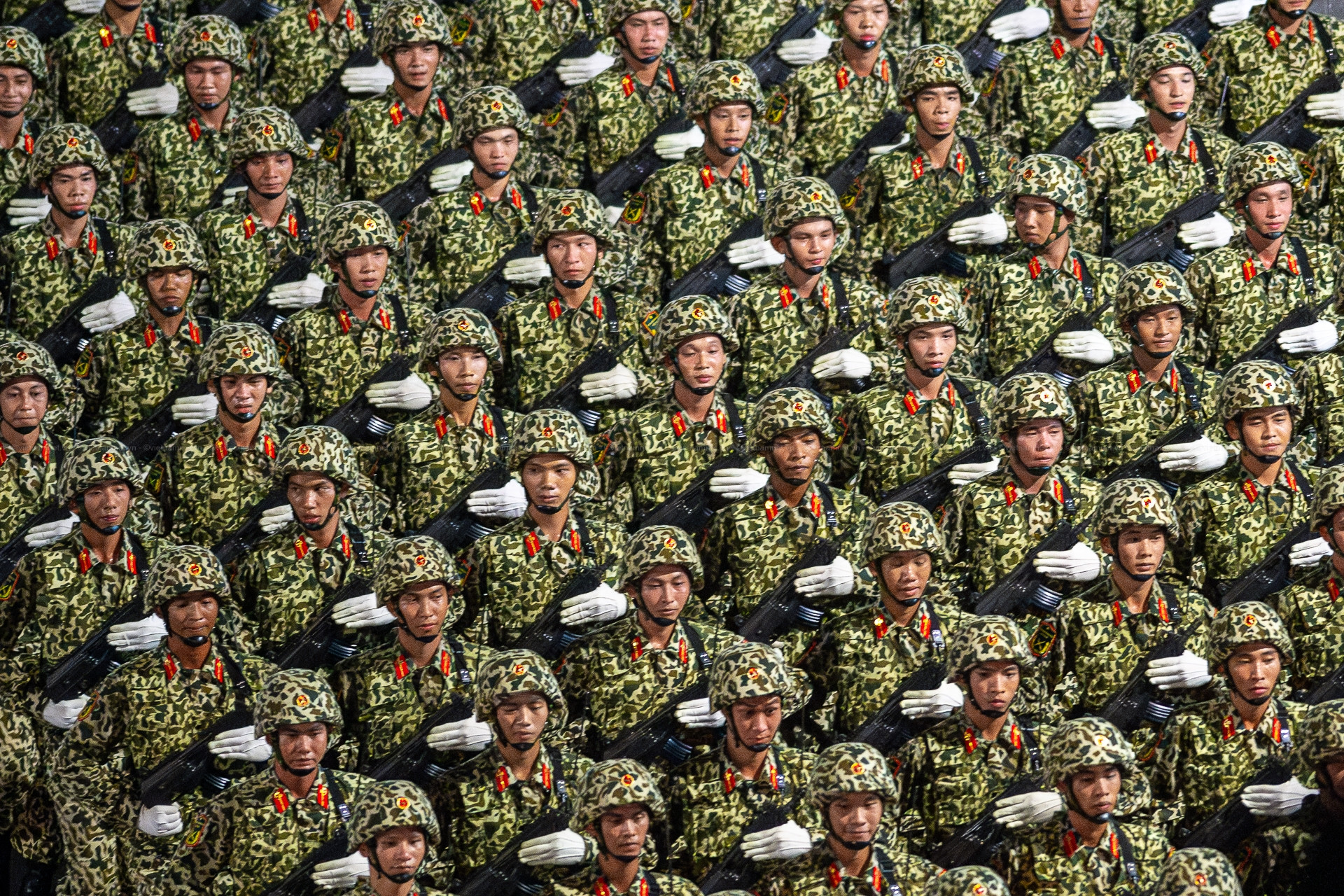 Lực lượng Quân đội, Công an hùng dũng tập diễu binh trên Quảng trường Ba Đình