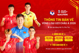 Vé xem U23 Việt Nam đá vòng loại châu Á cao nhất 300 nghìn đồng