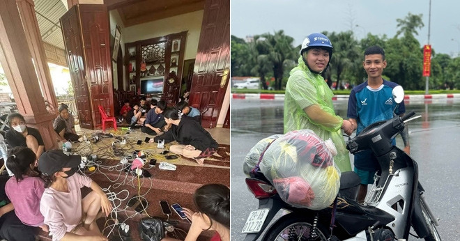 Chuyện ấm lòng sau bão: Thoát &amp;apos;biển nước&amp;apos; nhờ người lạ, cho cả xóm sạc pin nhờ