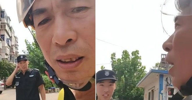 Con trai làm bảo vệ thẳng tay chặn ông bố shipper, dân mạng cười ngất