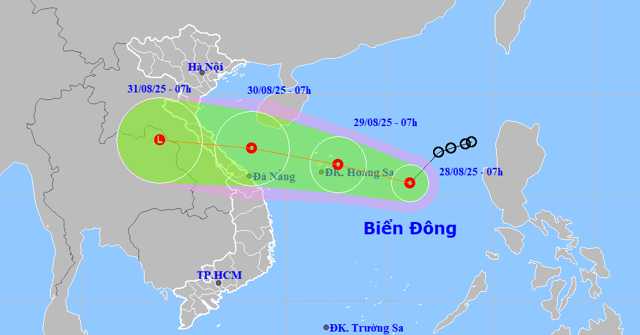 Áp thấp nhiệt đới mạnh thêm, miền Bắc đến Huế lại sắp mưa lớn dồn dập