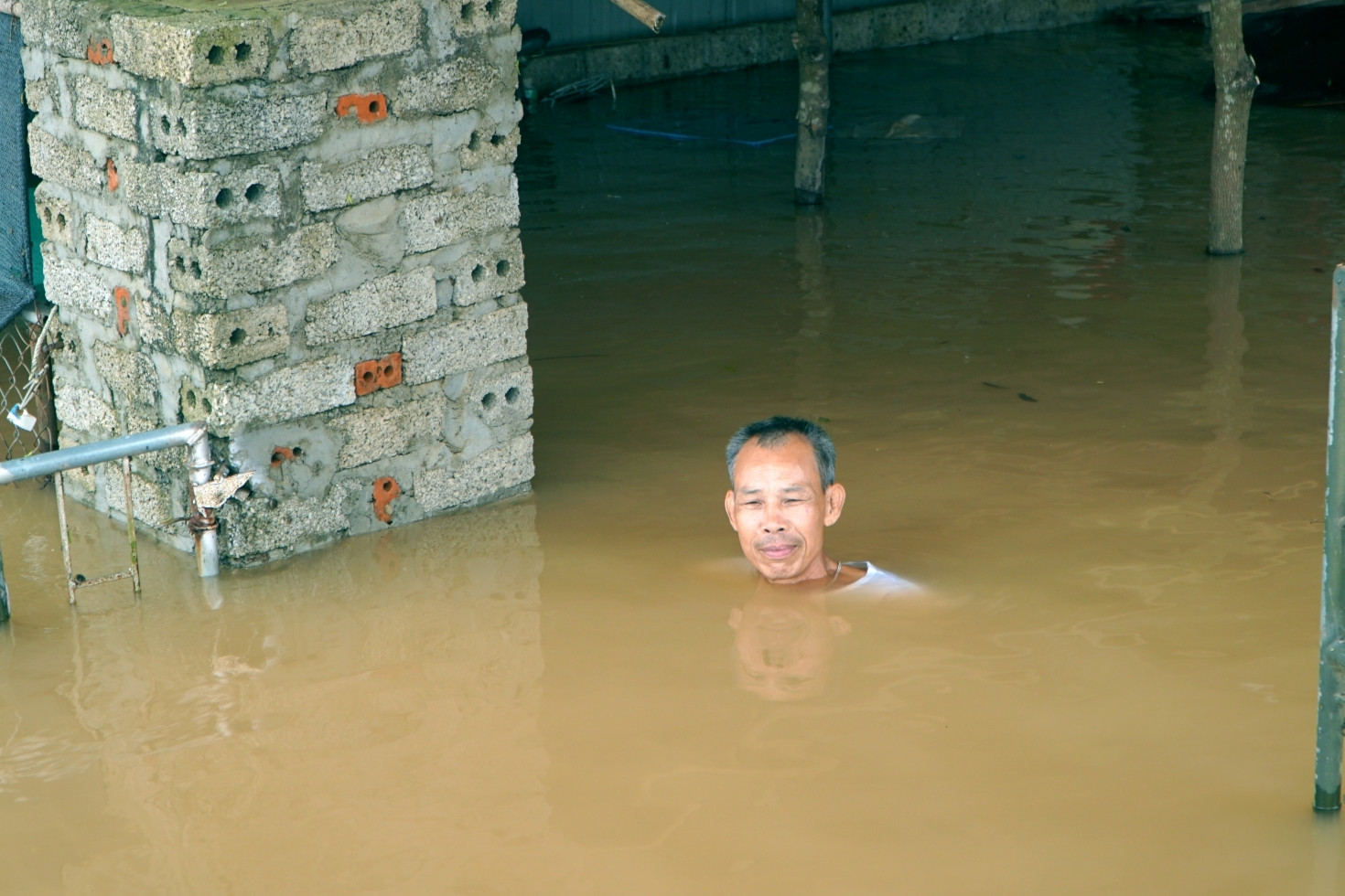 Người dân vùng rốn lũ Thanh Hóa: Nước ngập ngang cổ, vật nuôi sống trên mái nhà