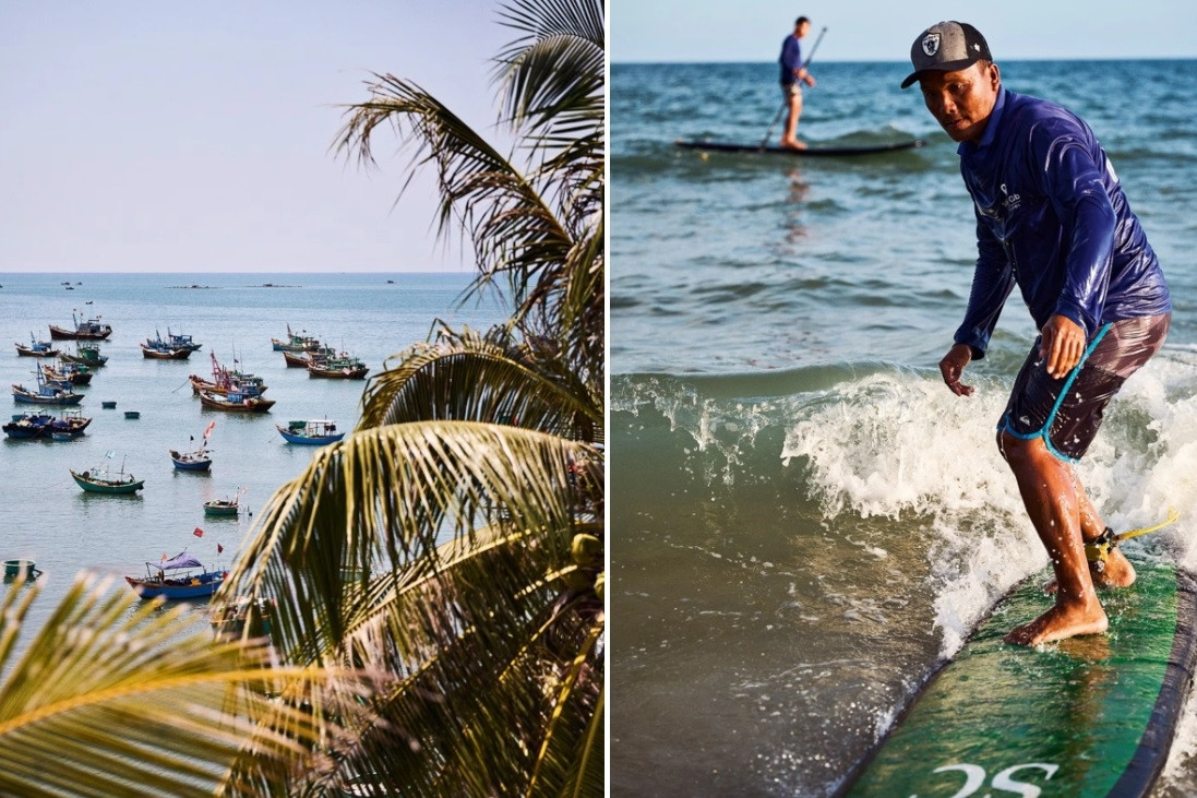 Làng chài có 260 ngày gió lớn, giờ thành nơi dân mê thể thao biển đổ về