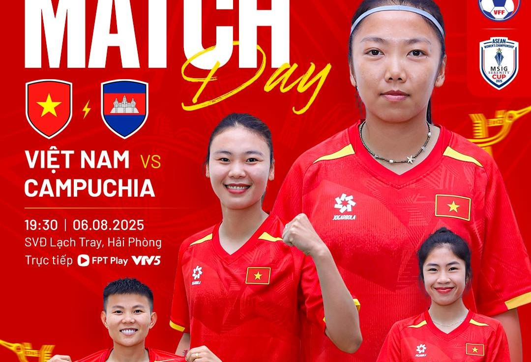 Link xem trực tiếp bóng đá nữ Việt Nam vs Campuchia, 19h30 hôm nay 6/8