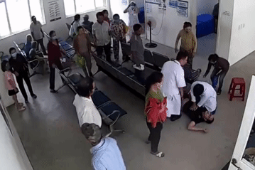 Nghẹt thở giây phút cứu nam thanh niên bất ngờ ngừng tim khi đang chờ khám bệnh