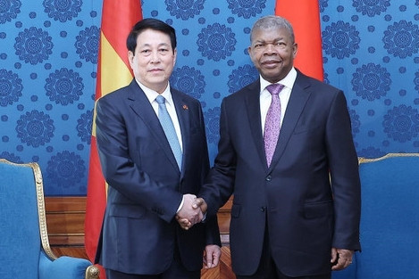 Chủ tịch nước Lương Cường hội đàm với Tổng thống Angola