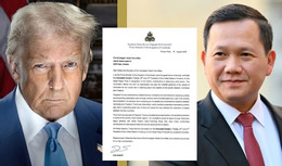 Thủ tướng Campuchia tiết lộ bức thư đề cử ông Trump nhận giải Nobel Hòa bình