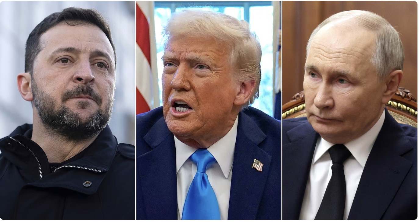 Trump-putin-zelensky. Ảnh: EPA, Shutterstock