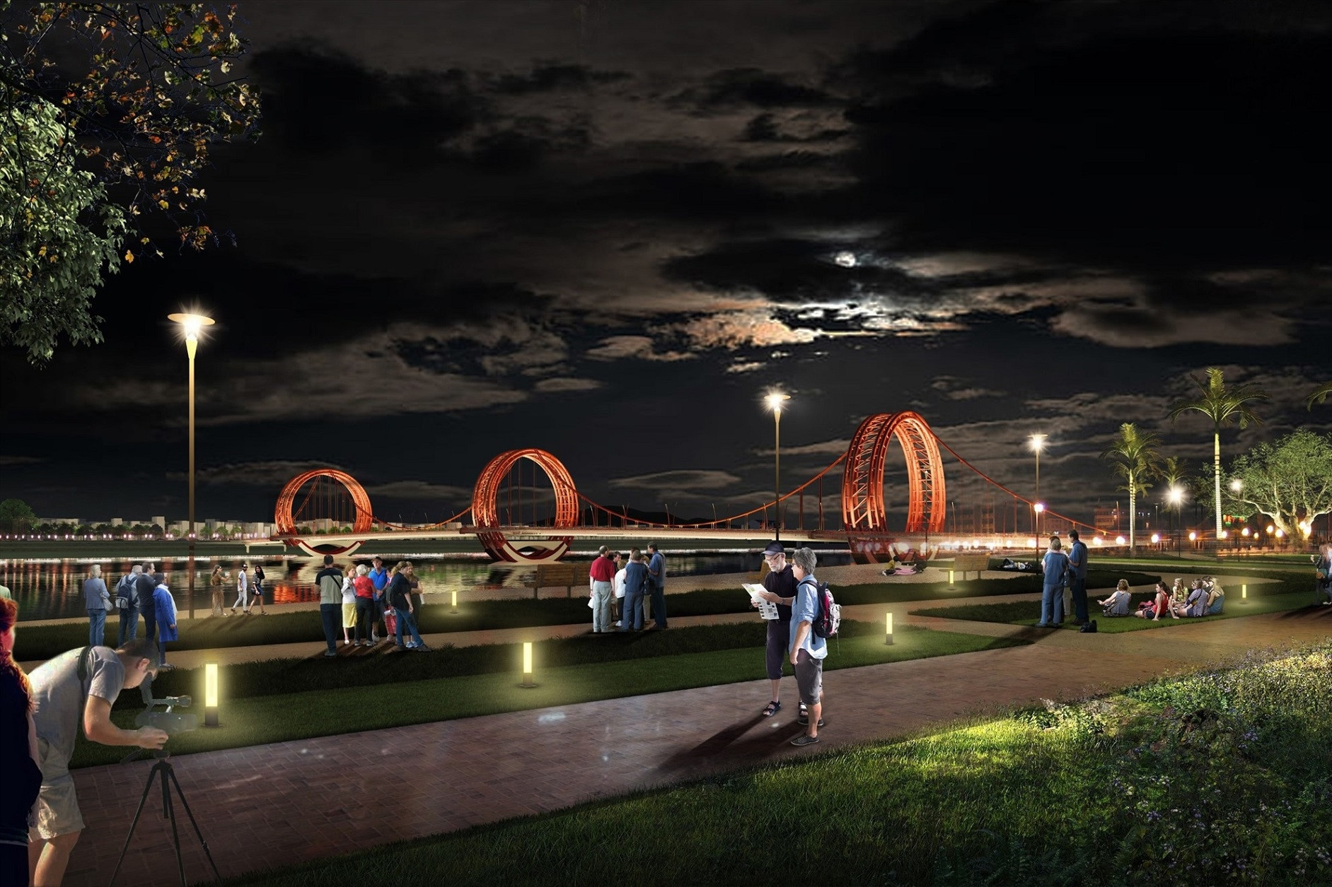 Quảng Ngãi chi 2.200 tỷ xây cầu có hình tượng bờ xe nước bắc qua sông Trà Khúc