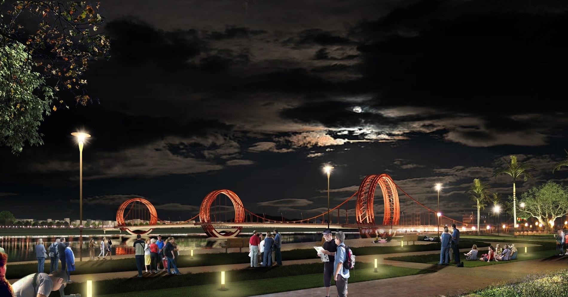 Quảng Ngãi chi 2.200 tỷ xây cầu có hình tượng bờ xe nước bắc qua sông Trà Khúc