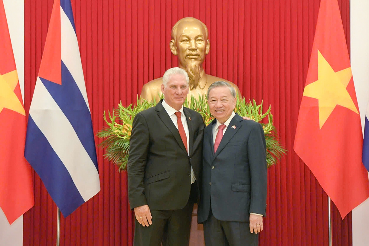 Tổng Bí thư Tô Lâm chủ trì lễ đón Bí thư thứ nhất, Chủ tịch nước Cuba