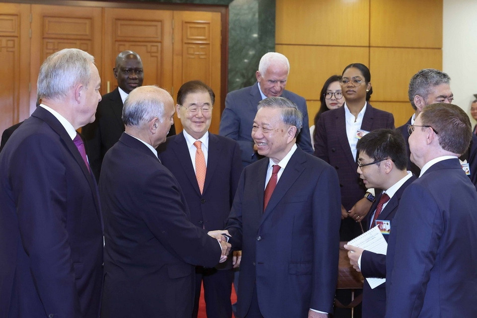 Tổng Bí thư Tô Lâm tiếp trưởng đoàn chính đảng các nước