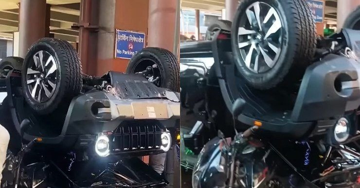 Nhận xe mới, nữ khách hàng đạp nhầm chân ga, đâm loạt xe máy trước showroom ô tô