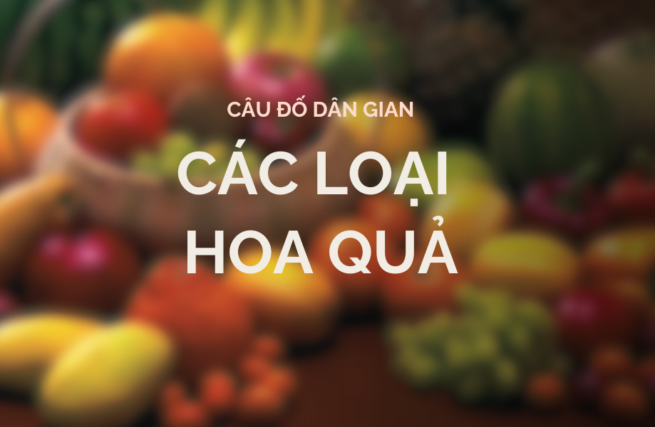 Những câu đố dân gian về hoa quả hài hước