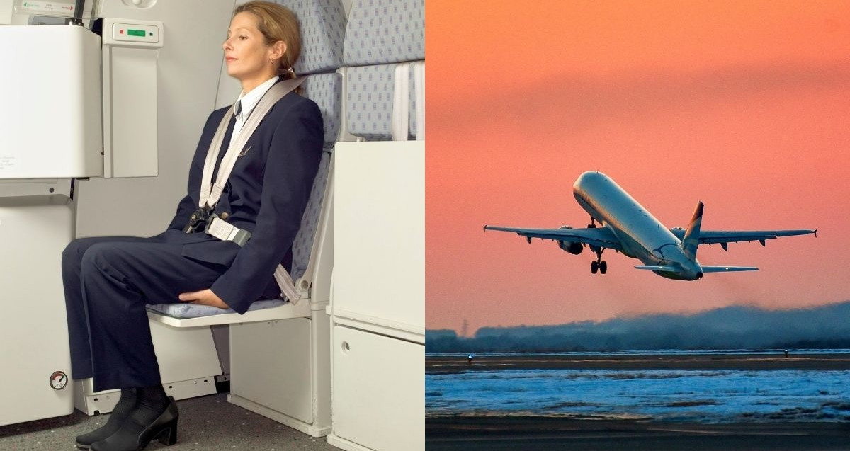 Vì sao tiếp viên ngồi thẳng lưng, đặt tay dưới đùi khi máy bay cất và hạ cánh?