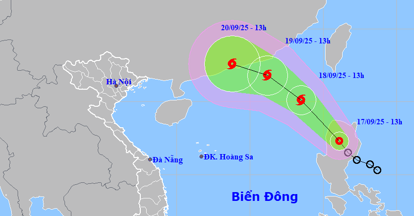 Áp thấp nhiệt đới sắp vào Biển Đông, thời điểm có thể mạnh lên thành bão số 8