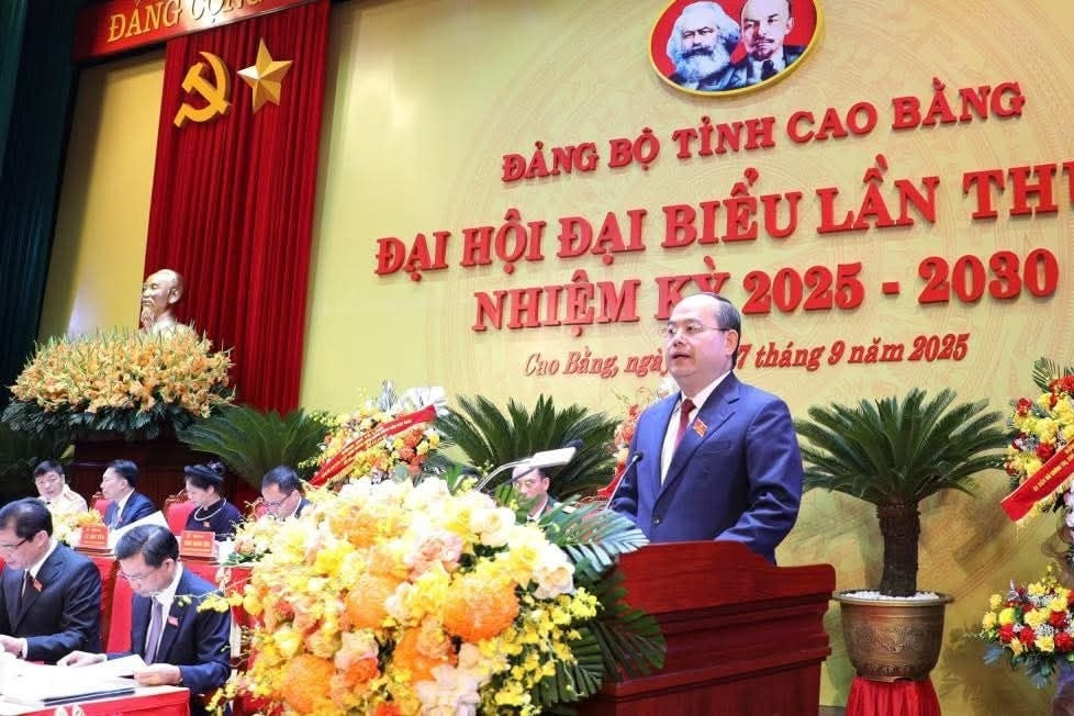 Phát biểu của Bí thư Tỉnh ủy Cao Bằng Quản Minh Cường tại Đại hội Đảng bộ tỉnh