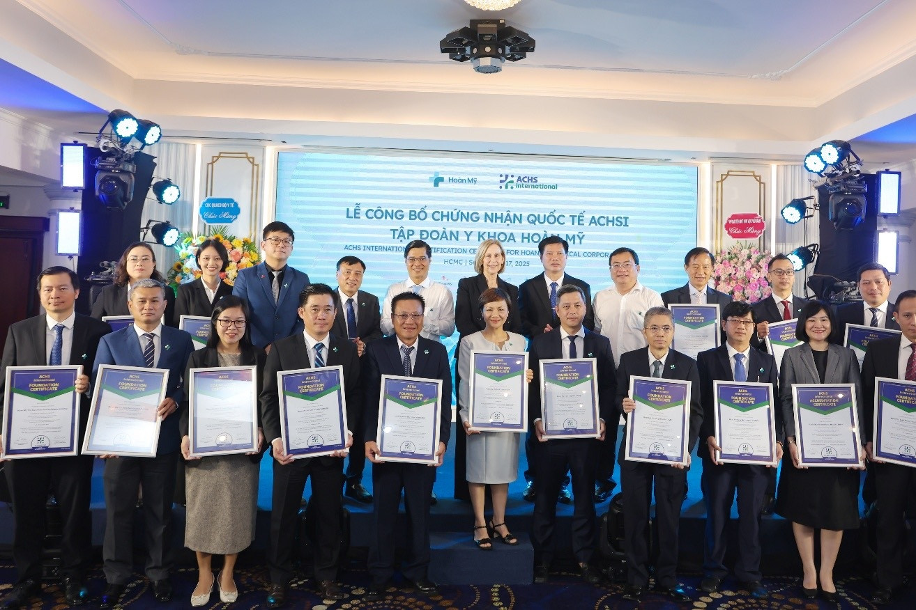 Tập đoàn y khoa Hoàn Mỹ nhận chứng nhận quốc tế ACHSI trên toàn hệ thống