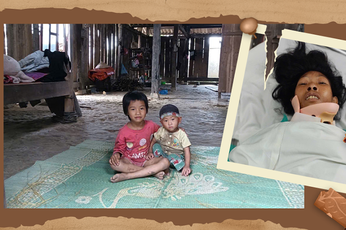 Người mẹ đi bẻ măng nuôi hai con thơ, nay nằm liệt giường cầu mong phép màu