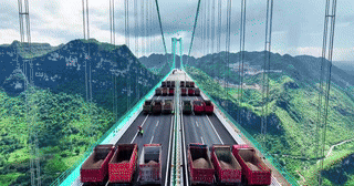 Cách độc đáo Trung Quốc dùng để thử trọng tải cho &amp;apos;siêu cầu&amp;apos; cao nhất thế giới