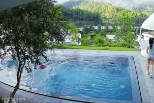 Diễn viên Mạnh Trường bất ngờ đẩy vợ xuống bể bơi, Khải Anh ôm chặt Đan Lê