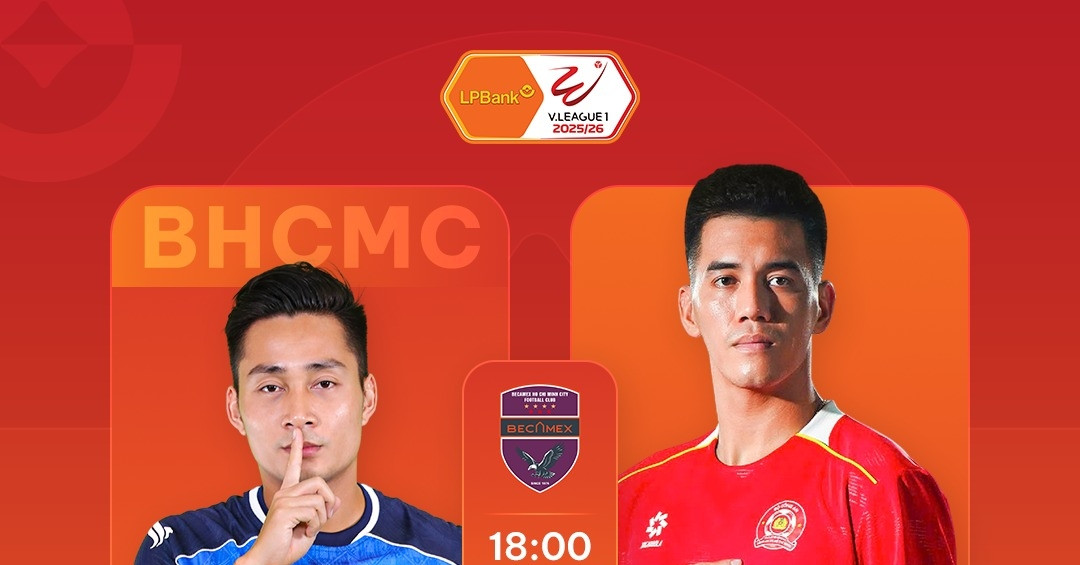 Trực tiếp bóng đá Becamex TP.HCM 0-1 CA TP.HCM: Tiến Linh đánh đầu đẳng cấp