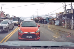 Làm rõ clip tài xế ô tô màu cam chạy ngược chiều còn ‘thi gan’ với xe đối diện