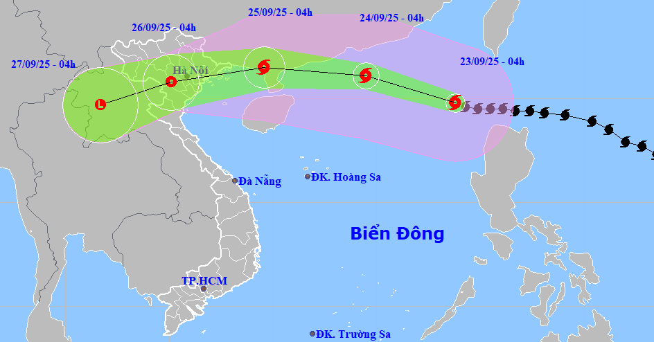Siêu bão số 9 Ragasa vẫn mạnh cực đại, Quảng Ni...