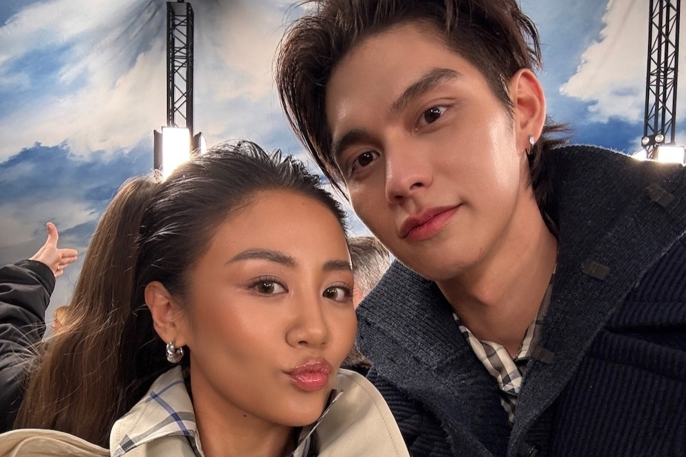 Văn Mai Hương gặp Trương Tịnh Nghi, nam thần Thái Lan ở Tuần lễ thời trang London