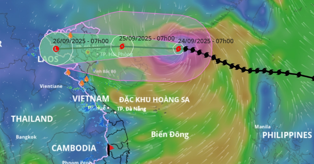 Bão số 9 Ragasa đang suy yếu, 7h sáng mai 25/9 ...