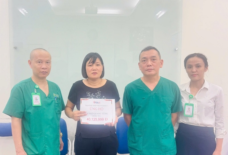 Bạn đọc tiếp tục giúp đỡ em Ngô Quang Tùng bị tai nạn hơn 40 triệu đồng