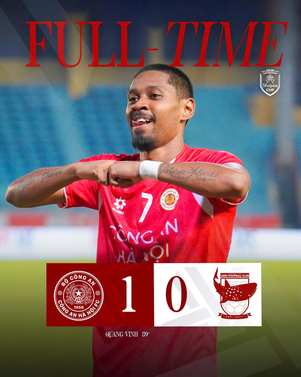 Cao Quang Vinh ghi bàn phút 90, CAHN thắng nhọc đội bóng Philippines cahn vs cebu 1.jpg