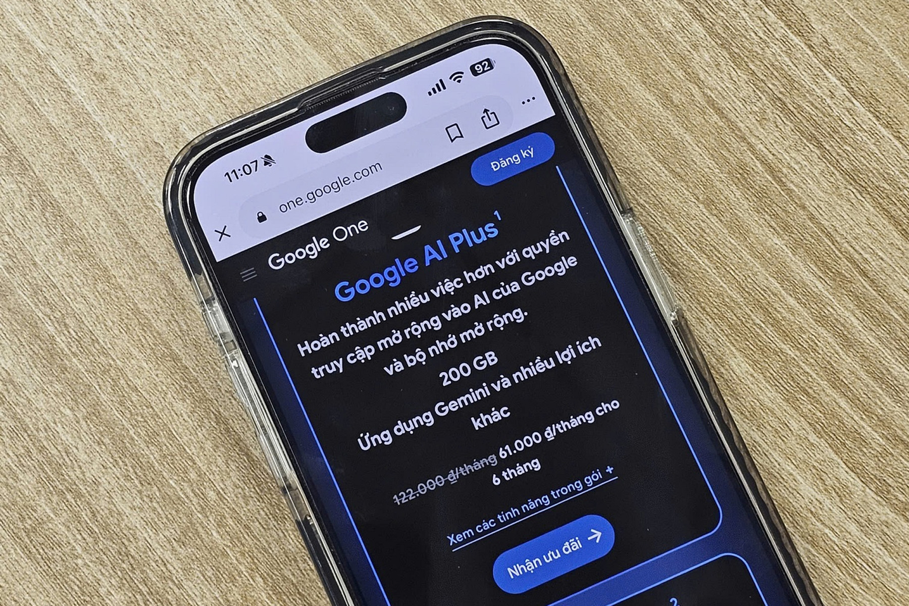 Google bán gói AI giá 122.000 đồng mỗi tháng tại Việt Nam