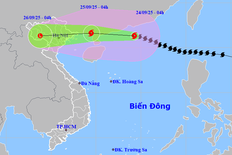 Tin mới nhất về bão số 9 Ragasa: Vẫn giữ siêu cấp, cách Móng Cái 650km