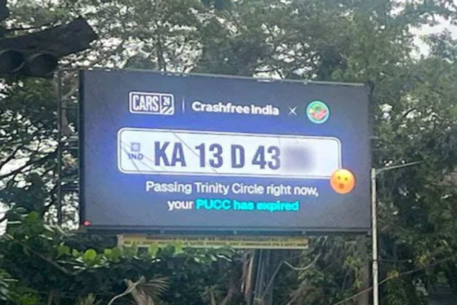 Ấn Độ công khai tên chủ xe nợ phạt giao thông trên bảng điện tử ngoài đường