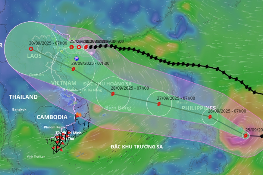 Lý do bão số 9 Ragasa đổ bộ đất liền giảm cấp rõ rệt, diễn biến bão Bualoi