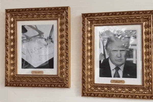 Ông Trump loại chân dung của ông Biden khỏi 'Đại lộ Danh vọng Tổng thống Mỹ'