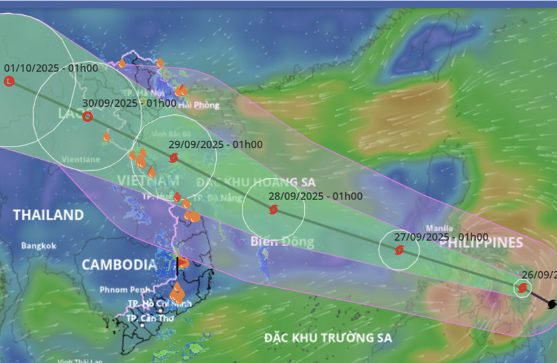 Bản tin sáng 26/9: Bão Bualoi sắp thành bão số 10, dự báo hướng vào miền Trung