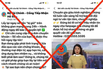 A05 cảnh báo Facebook giả có tên 'Bộ Tài chính – Cổng tiếp nhận hồ sơ' lừa đảo