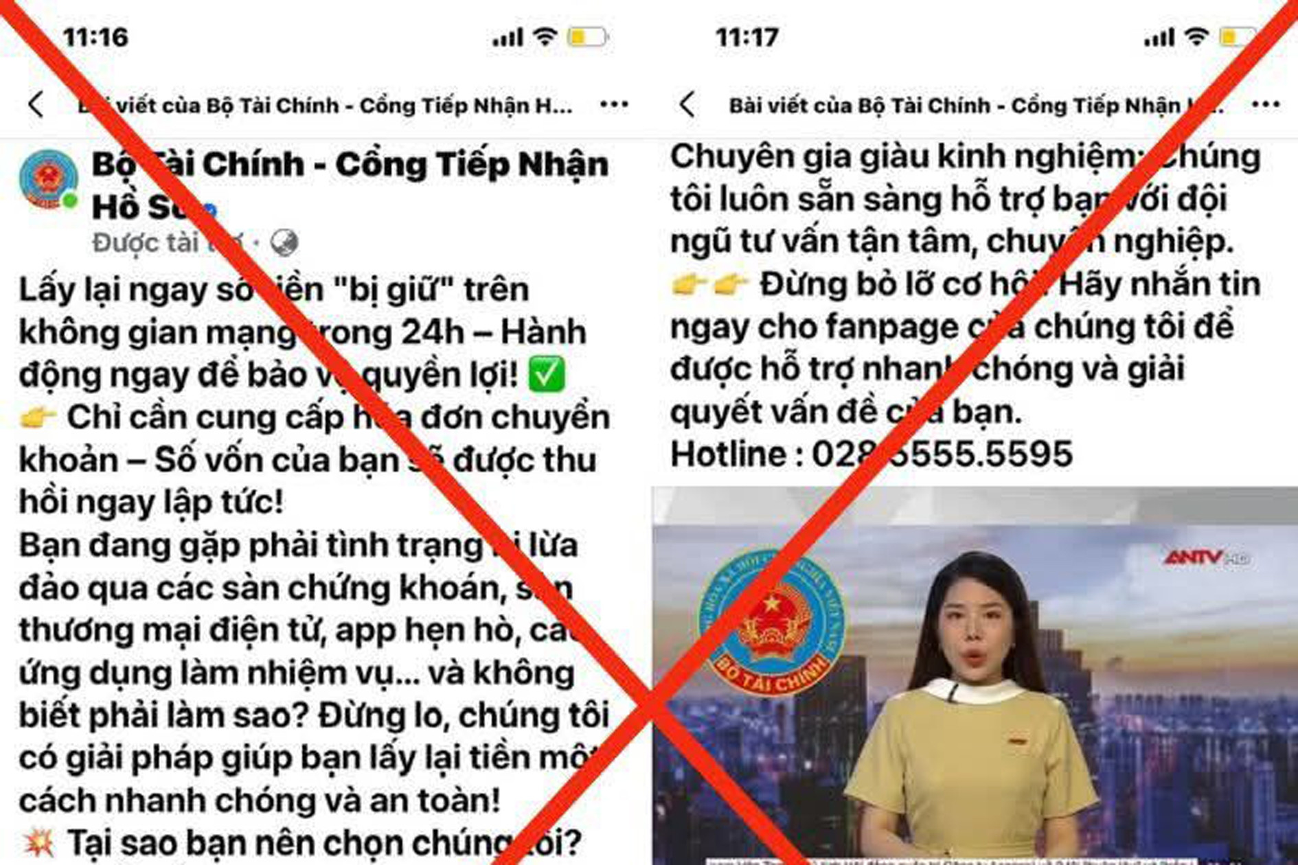 A05 cảnh báo Facebook giả có tên 'Bộ Tài chính – Cổng tiếp nhận hồ sơ' lừa đảo