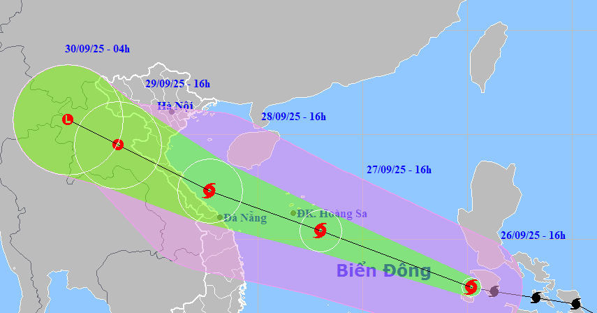 Bão Bualoi vào đến biển Nghệ An - Huế ngày 28/9...