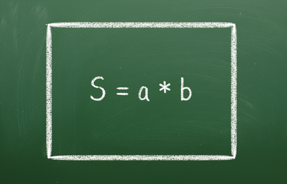 Công thức tính diện tích hình chữ nhật