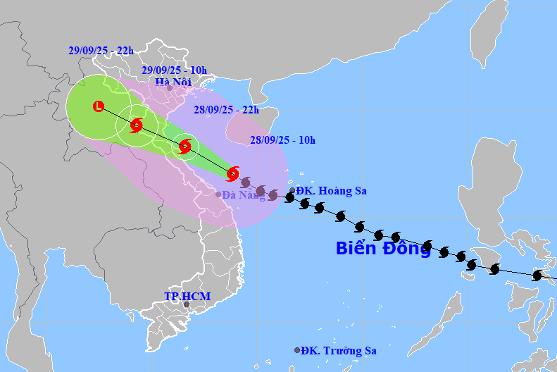 Bão số 10 Bualoi vào Bắc Quảng Trị - Nghệ An tối nay, có thể giật cấp 15