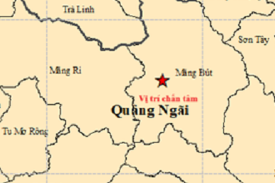 Động đất liên tiếp xảy ra tại Quảng Ngãi