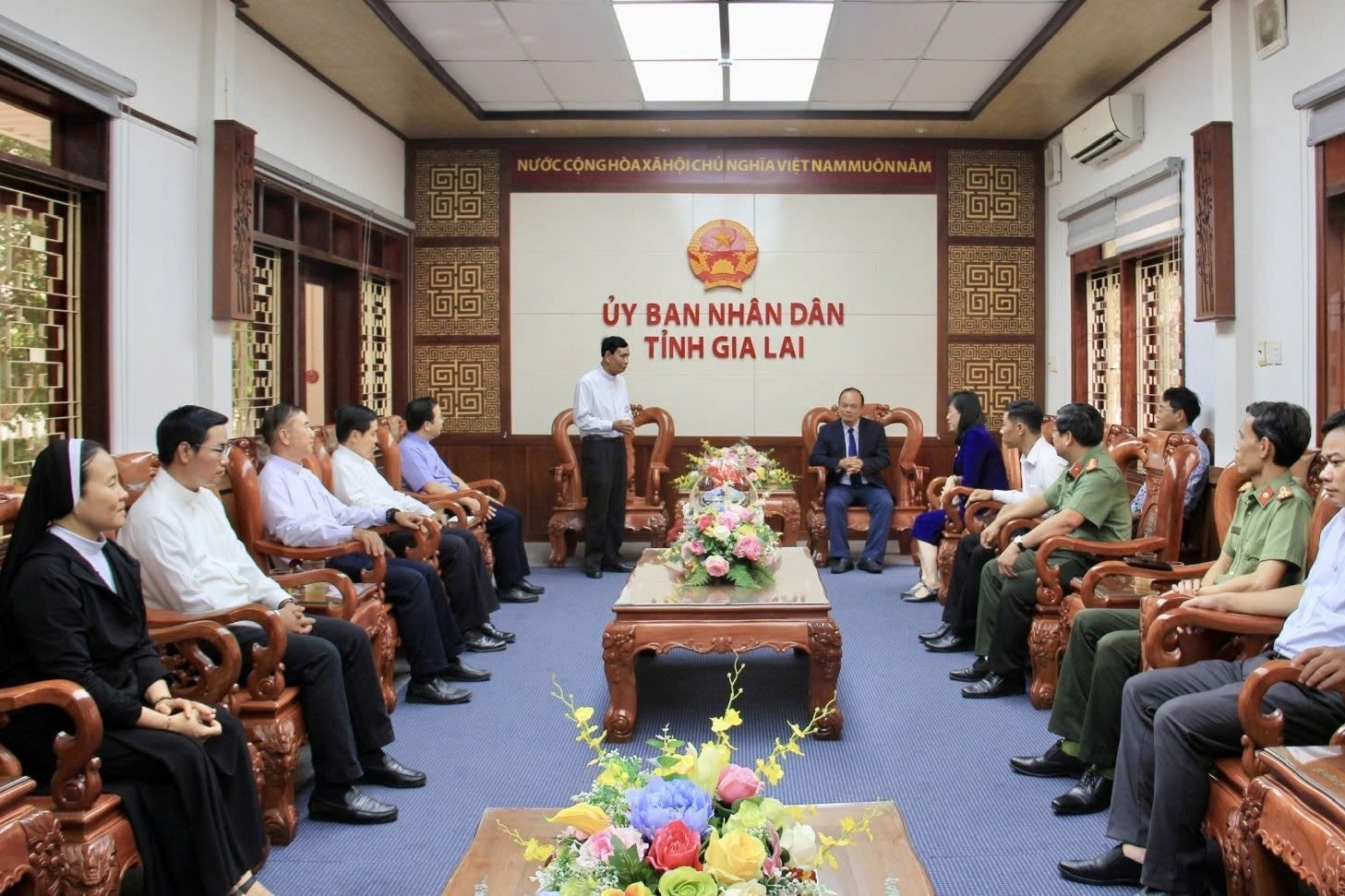 Lãnh đạo tỉnh Gia Lai đón tiếp Đoàn đại diện Tòa Giám mục Giáo phận Kon Tum