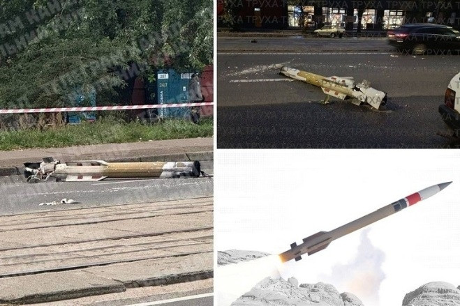 Video tên lửa Patriot rơi giữa đường phố Kiev khi cố đánh chặn tên lửa Nga