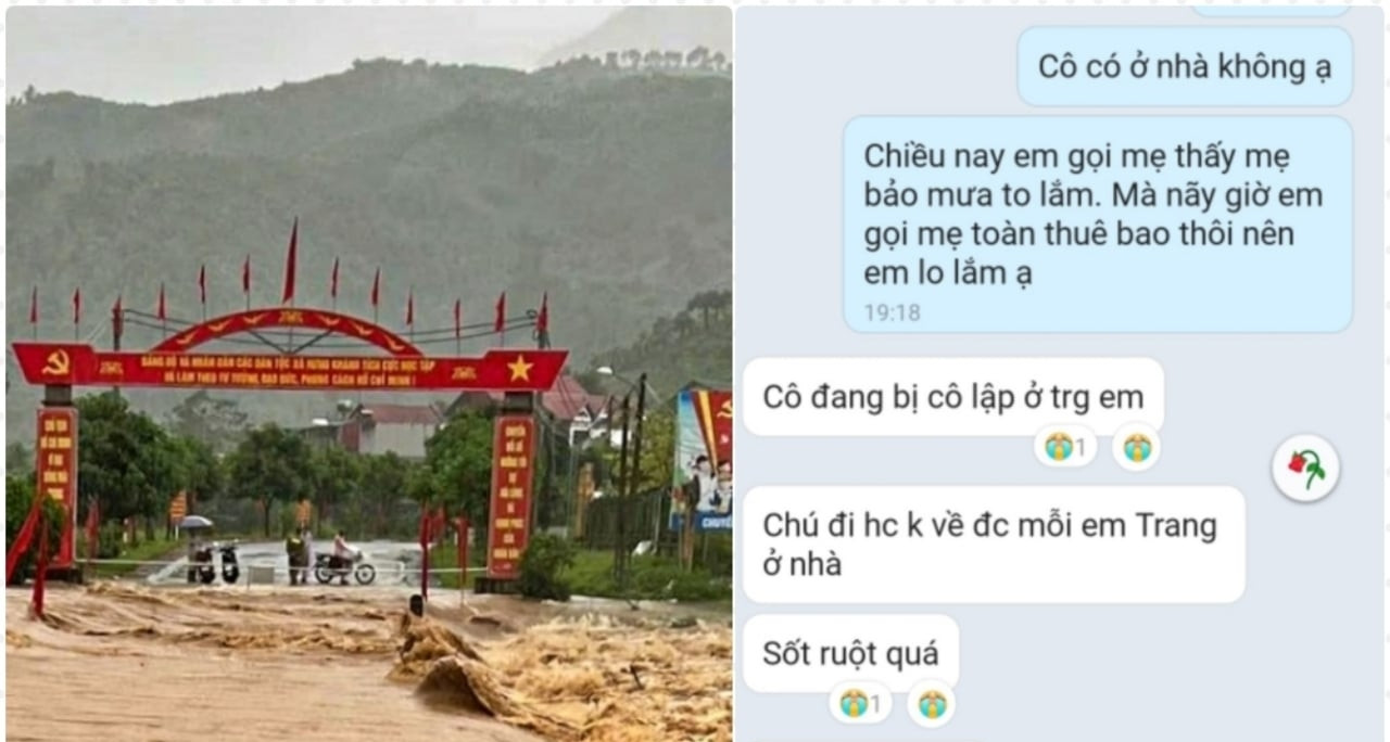 Giữa mưa lũ, cô gái xa quê thức trắng đêm, căng thẳng chờ tin gia đình ở Lào Cai